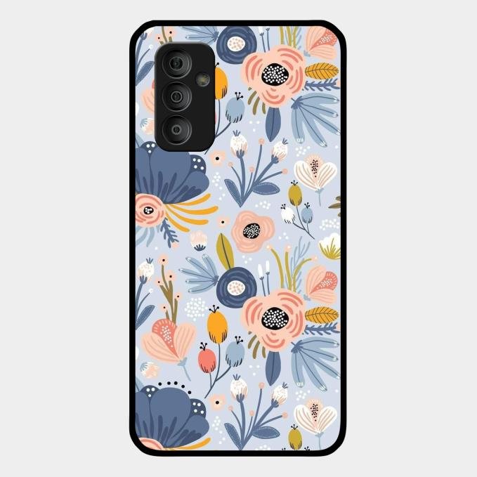 Dewy Flower Mix Glass Case Cover For Samsung Galaxy F23 5G