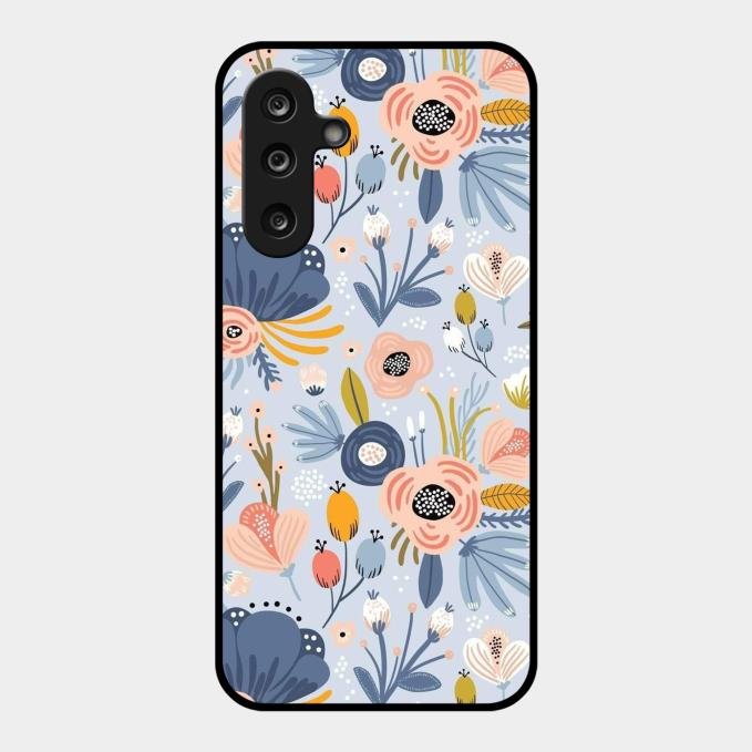 Dewy Flower Mix Glass Case Cover For Samsung Galaxy F36 5G