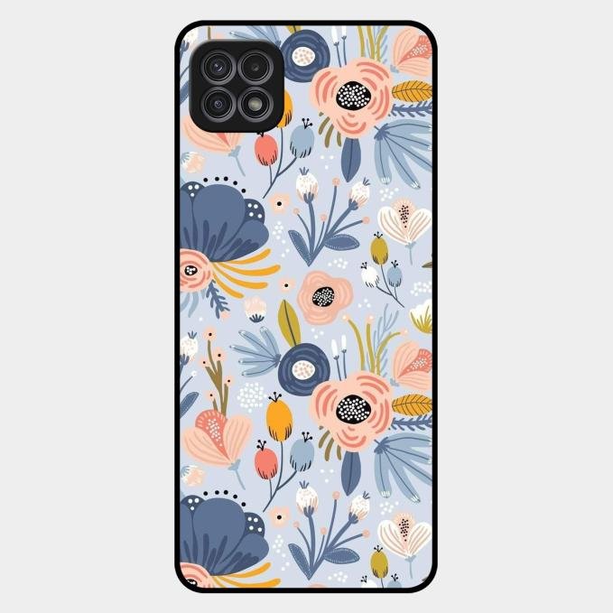 Dewy Flower Mix Glass Case Cover For Samsung Galaxy F42 5G