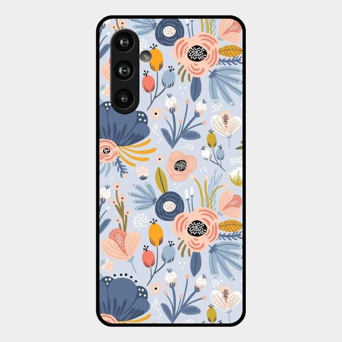 Dewy Flower Mix Glass Case Cover For Samsung Galaxy M54 5G