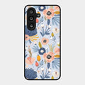 Dewy Flower Mix Glass Case Cover For Samsung Galaxy F56 5G
