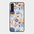 Dewy Flower Mix Glass Case Cover For Samsung Galaxy M35 5G