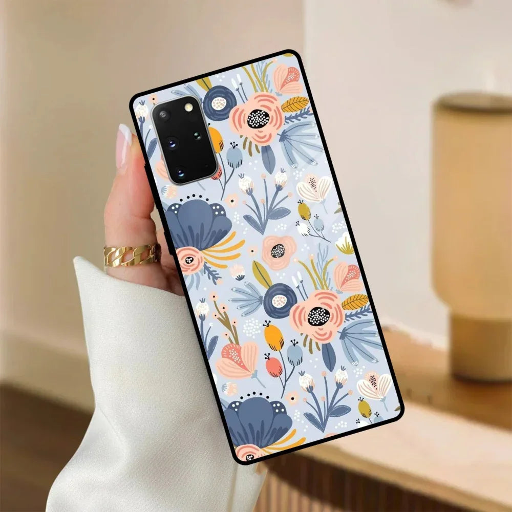 Dewy Flower Mix Glass Case Cover For Samsung - ShopOnCliQ