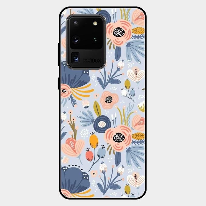 Dewy Flower Mix Glass Case Cover For Samsung Galaxy S20 Ultra