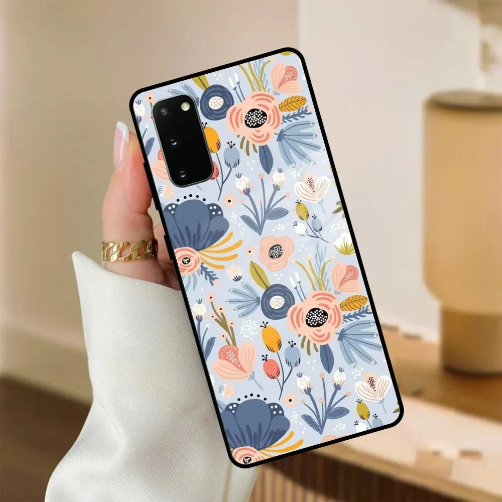 Dewy Flower Mix Glass Case Cover For Samsung - ShopOnCliQ