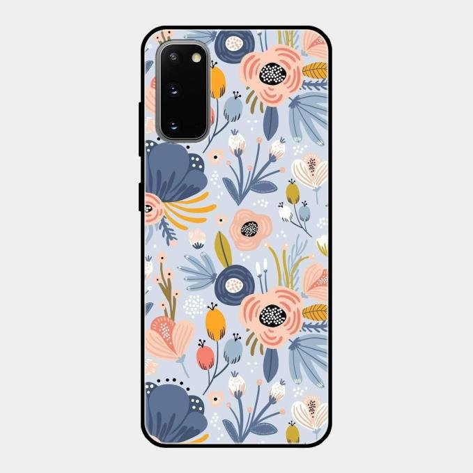 Dewy Flower Mix Glass Case Cover For Samsung Galaxy S20