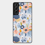 Dewy Flower Mix Glass Case Cover For Samsung Galaxy S21 Plus