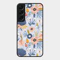 Dewy Flower Mix Glass Case Cover For Samsung Galaxy S22 5G