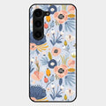 Dewy Flower Mix Glass Case Cover For Samsung Galaxy S23 Plus 5G