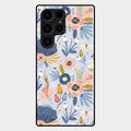 Dewy Flower Mix Glass Case Cover For Samsung Galaxy S24 Ultra 5G