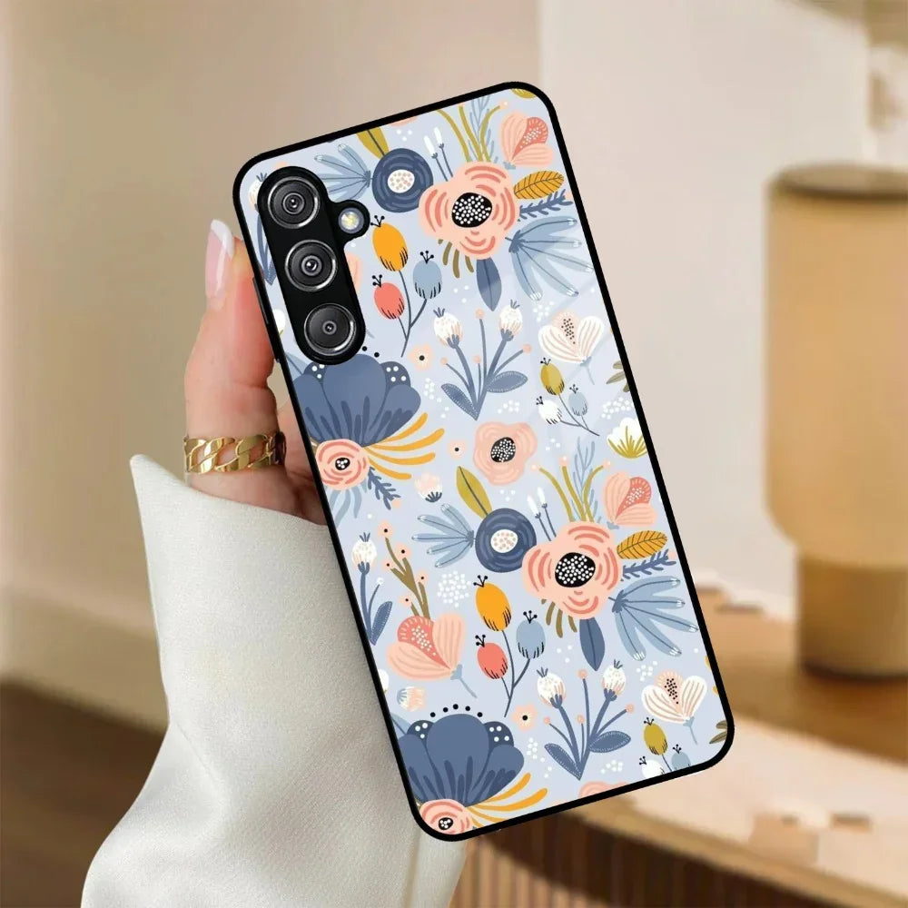 Dewy Flower Mix Glass Case Cover For Samsung - ShopOnCliQ