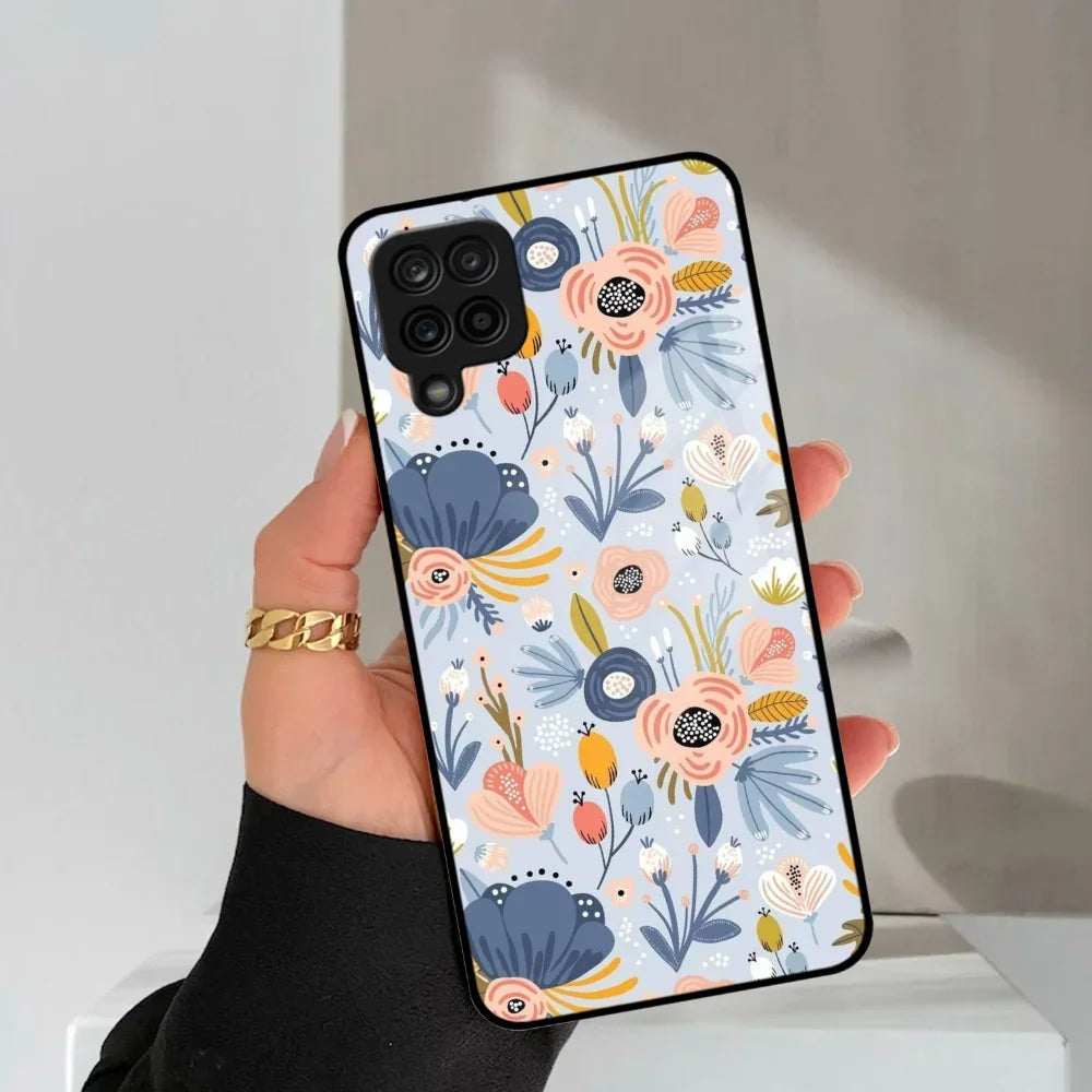 Dewy Flower Mix Glass Case Cover For Samsung - ShopOnCliQ