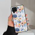 Dewy Flower Mix Glass Case Cover For Samsung Galaxy M42 5G