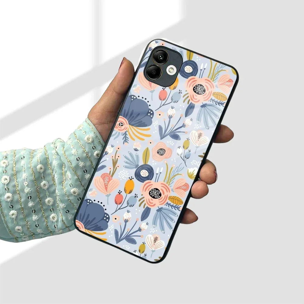 Dewy Flower Mix Glass Case Cover For Samsung - ShopOnCliQ