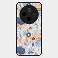 Dewy Flower Mix Glass Case Cover For Vivo T4 5G