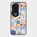 Dewy Flower Mix Glass Case Cover For Vivo T4 Ultra 5G