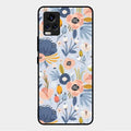 Dewy Flower Mix Glass Case Cover For Vivo V20 2021