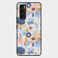 Dewy Flower Mix Glass Case Cover For Vivo V20 Se