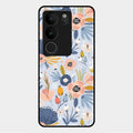 Dewy Flower Mix Glass Case Cover For Vivo V29 5G