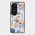 Dewy Flower Mix Glass Case Cover For Vivo V40 5G