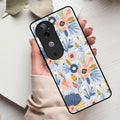 Dewy Flower Mix Glass Case Cover For Vivo - ShopOnCliQ