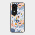Dewy Flower Mix Glass Case Cover For Vivo V40E 5G