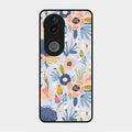 Dewy Flower Mix Glass Case Cover For Vivo V50 5G