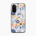 Dewy Flower Mix Glass Case Cover For Vivo V60e 5G