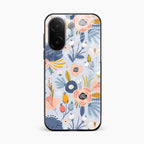 Dewy Flower Mix Glass Case Cover For Vivo V60e 5G
