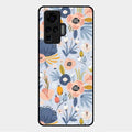 Dewy Flower Mix Glass Case Cover For Vivo X50 Pro 5G