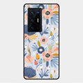 Dewy Flower Mix Glass Case Cover For Vivo X70 Pro Plus 5G