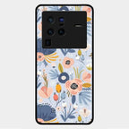 Dewy Flower Mix Glass Case Cover For Vivo X80 Pro 5G