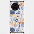 Dewy Flower Mix Glass Case Cover For Vivo X90 5G