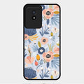 Dewy Flower Mix Glass Case Cover For Vivo Y02T