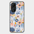 Dewy Flower Mix Glass Case Cover For Vivo Y100 5G