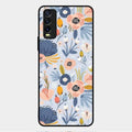 Dewy Flower Mix Glass Case Cover For Vivo Y20T