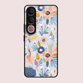 Dewy Flower Mix Glass Case Cover For Vivo Y31 5G
