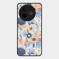 Dewy Flower Mix Glass Case Cover For Vivo Y39 5G