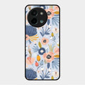 Dewy Flower Mix Glass Case Cover For Vivo Y58 5G