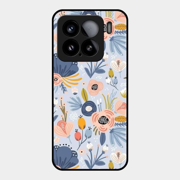 Dewy Flower Mix Glass Case Cover For Xiaomi 15 5G