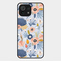 Dewy Flower Mix Glass Case Cover For Xiaomi Mi 11 Lite