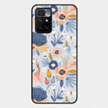 Dewy Flower Mix Glass Case Cover For Xiaomi Redmi 10 Prime