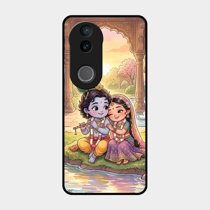 Divine Couple  Glass Case Cover For Iqoo Z10R