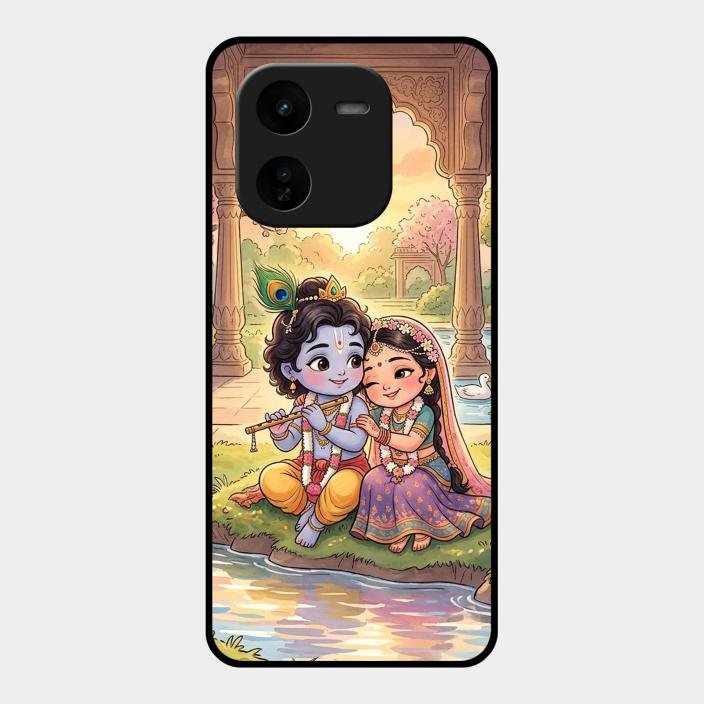 Divine Couple  Glass Case Cover For Iqoo Z9X 5G