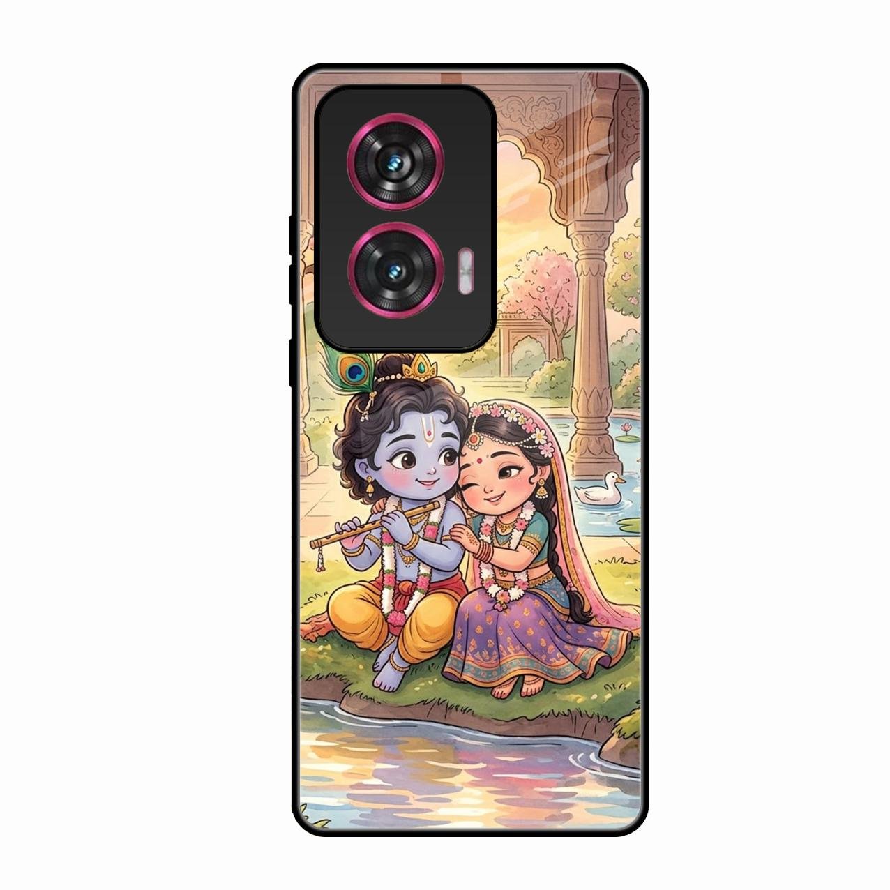 Divine Couple  Glass Case Cover For Motorola Edge 50 Fusion 5G