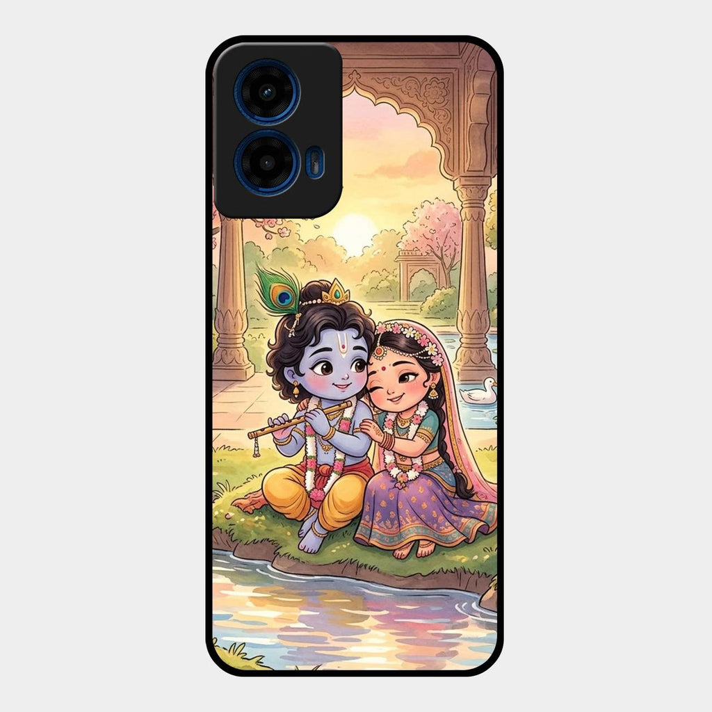 Divine Couple  Glass Case Cover For Motorola G45 5G