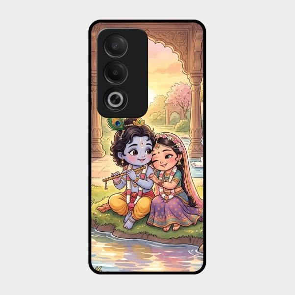 Divine Couple  Glass Case Cover For Oppo A3 Pro 5G