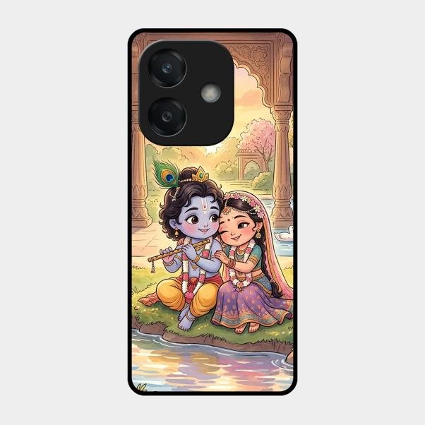 Divine Couple  Glass Case Cover For Oppo A3X 5G