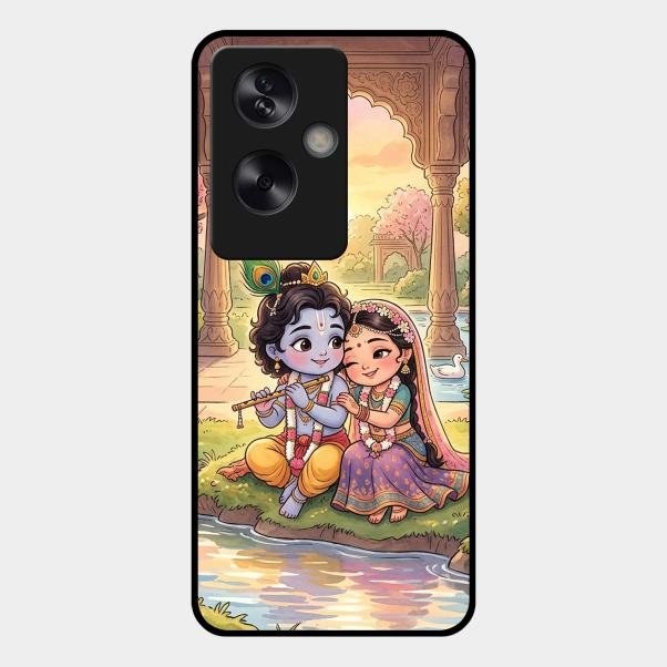 Divine Couple  Glass Case Cover For Oppo A79 5G