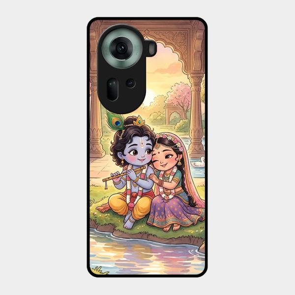 Divine Couple  Glass Case Cover For Oppo Reno 11 5G